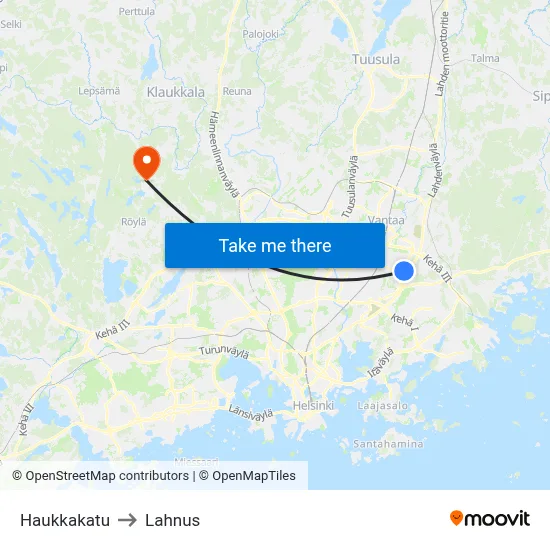 Hawk Street to Lahnus map