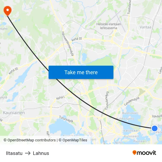Evening Story to Lahnus map
