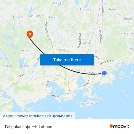 Fallpakka Alley to Lahnus map