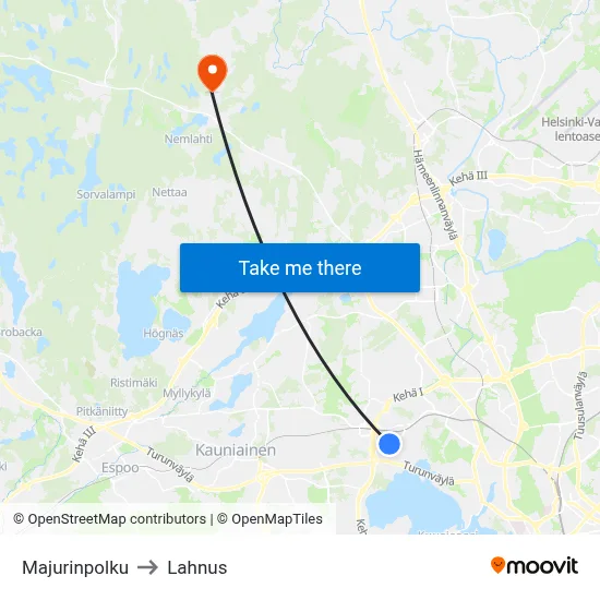 Major's Path to Lahnus map