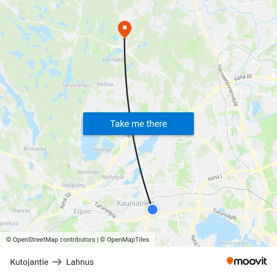 Weaver Road to Lahnus map