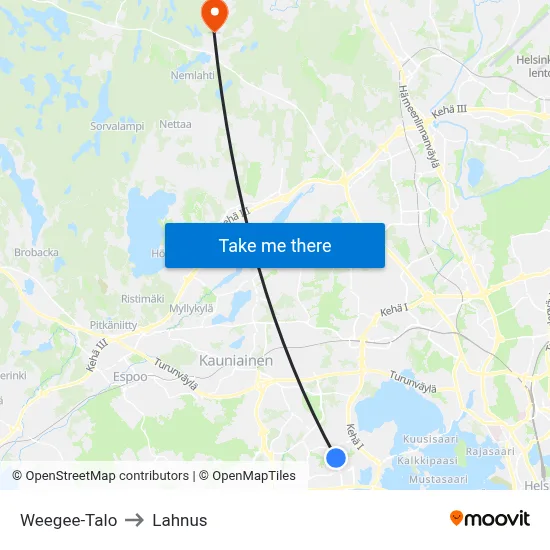 Weegee House to Lahnus map