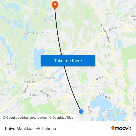 Birch-Mankkaa to Lahnus map