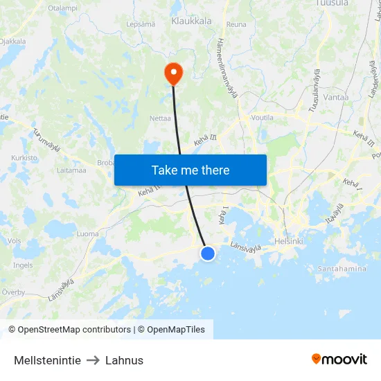 Mellsten Road to Lahnus map