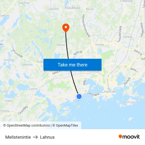 Mellsten Road to Lahnus map