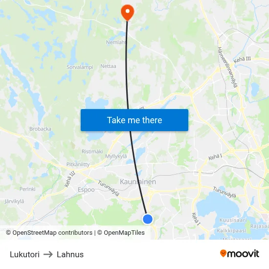 Reading Square to Lahnus map