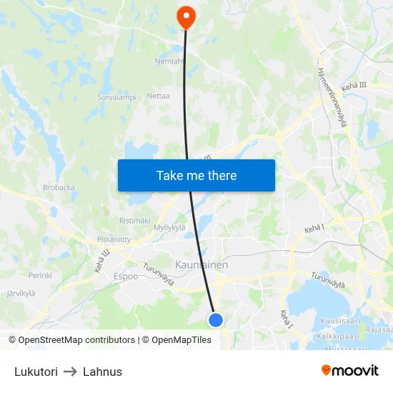Reading Square to Lahnus map
