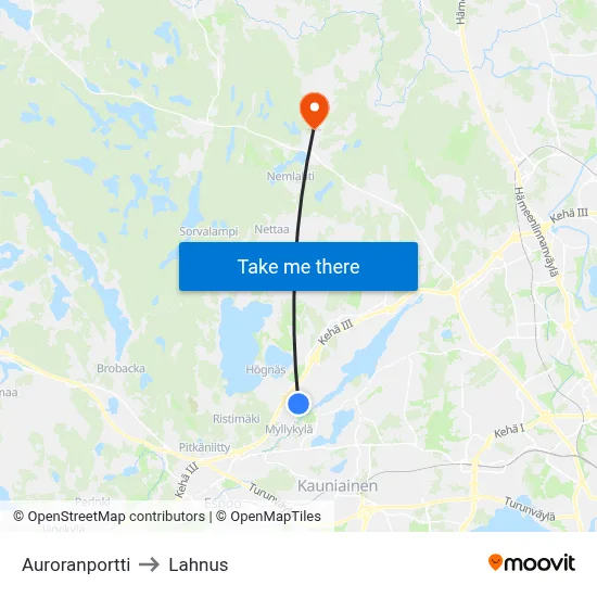 Aurora Gate to Lahnus map