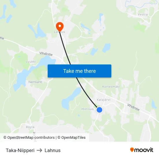 Back Niipperi to Lahnus map
