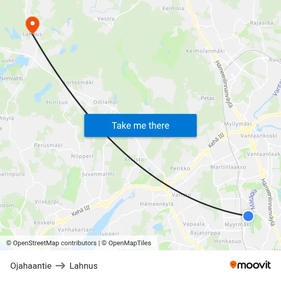 Ditch Road to Lahnus map