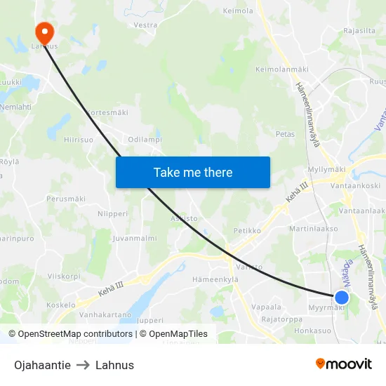 Ditch Road to Lahnus map