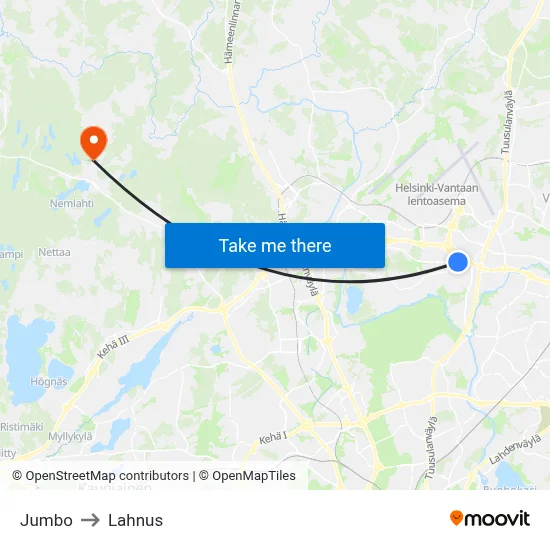 Jumbo 🛍️ to Lahnus map