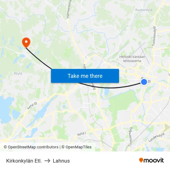 Church Village Interchange to Lahnus map