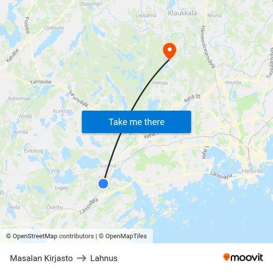 Masala Library to Lahnus map