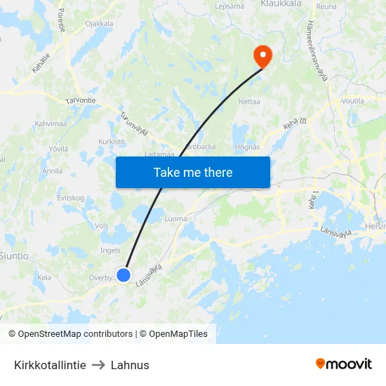 Church Stable Road to Lahnus map