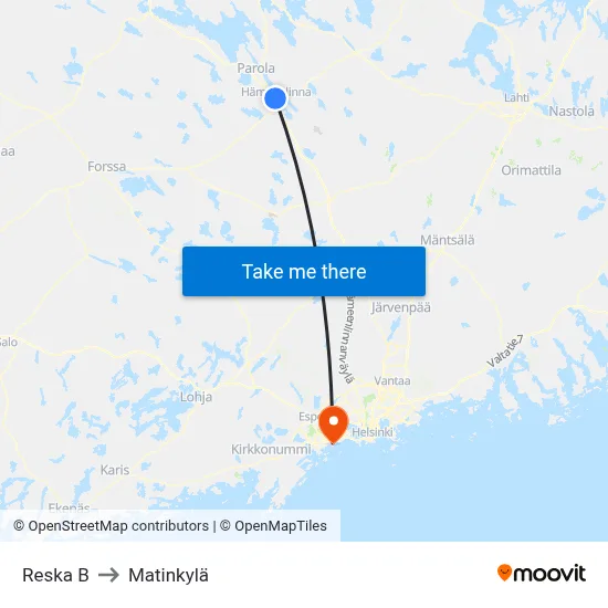 Reska B to Matinkyla map
