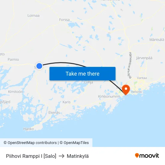 Piihovi Ramppi I [Salo] to Matinkyla map