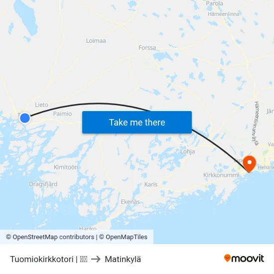 Tuomiokirkkotori | 🌳🍽 to Matinkyla map