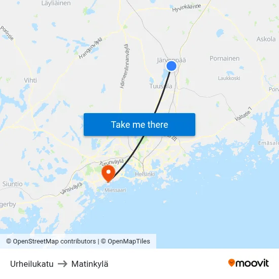 Sports Street to Matinkyla map