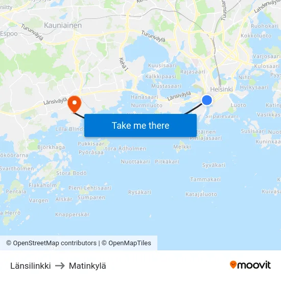 Länsilinkki to Matinkylä map