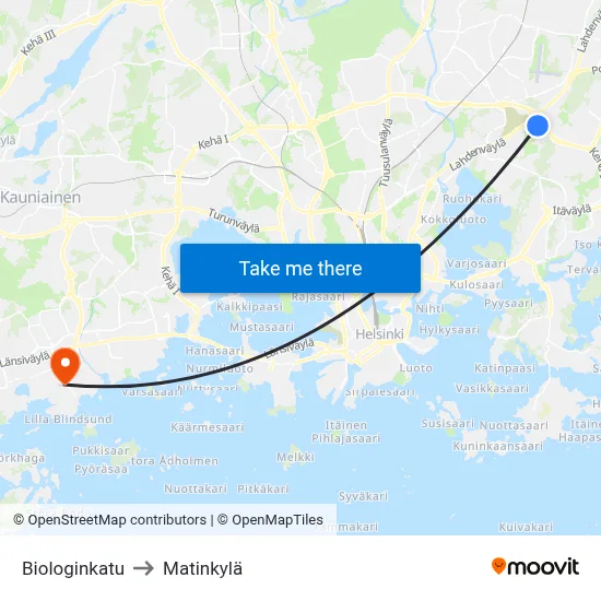 Biology Street to Matinkyla map