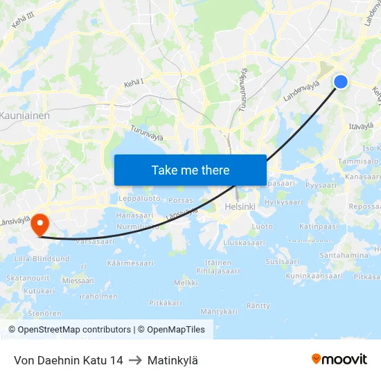 Von Daehn Street 14 to Matinkyla map