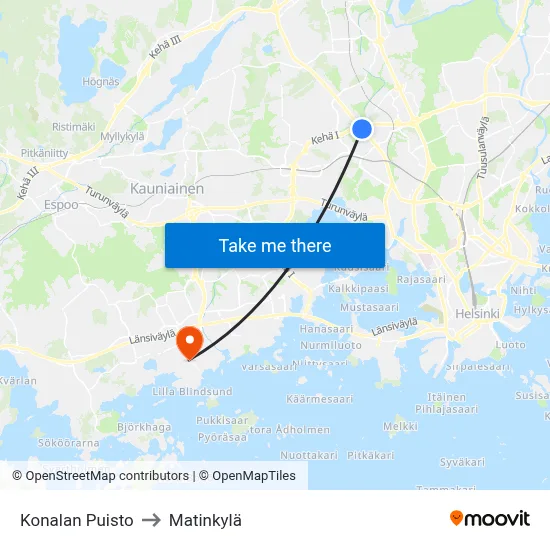 Konala Park to Matinkyla map