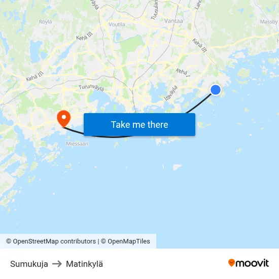 Sumu Lane to Matinkyla map