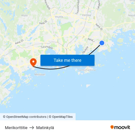 Sea Chart Road to Matinkyla map