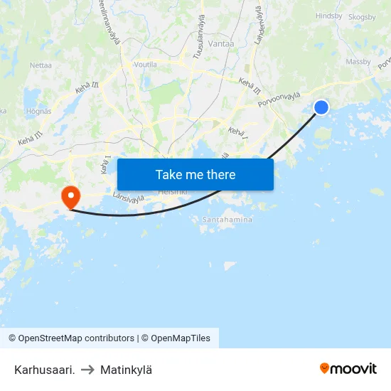 Bear Island to Matinkyla map