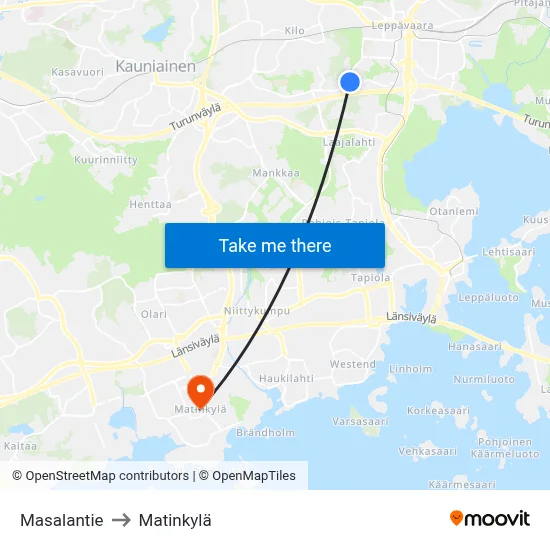 Masala Road to Matinkyla map