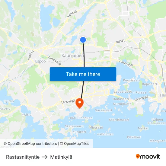 Thrush Meadow Road to Matinkyla map