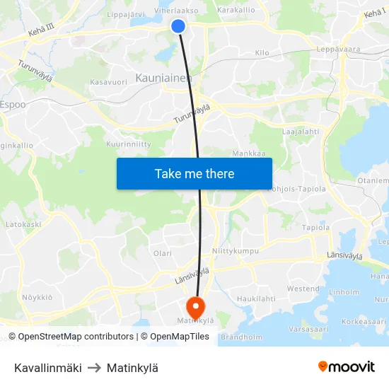 Kavalli Hill to Matinkyla map