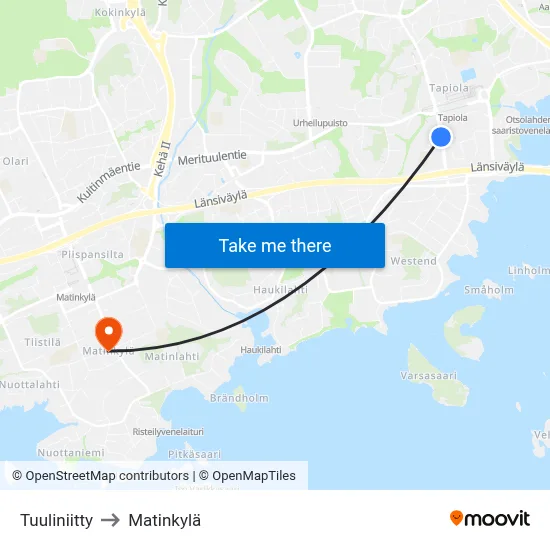 Wind Meadow to Matinkyla map