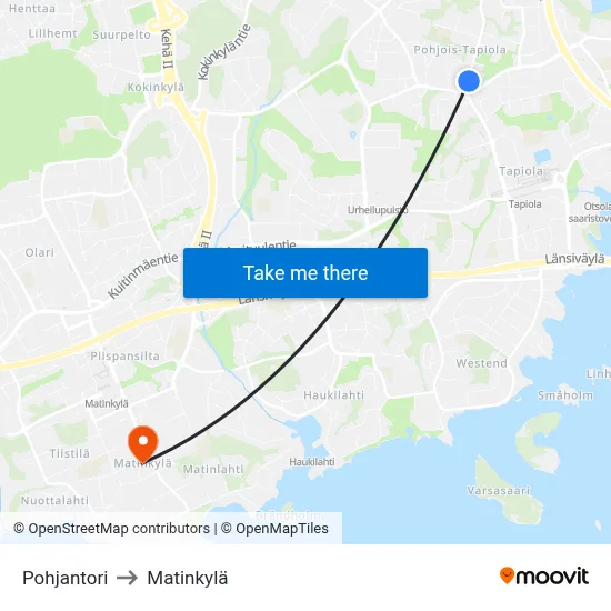 North Square to Matinkyla map