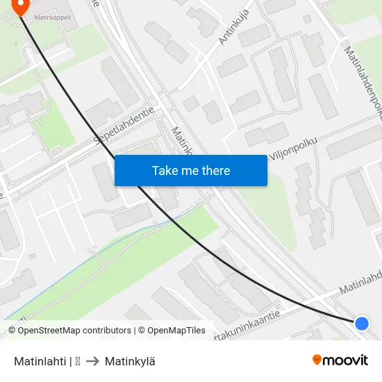 Matinlahti | 🌳 to Matinkyla map