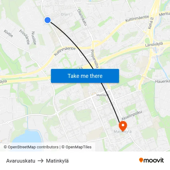 Space Street to Matinkyla map