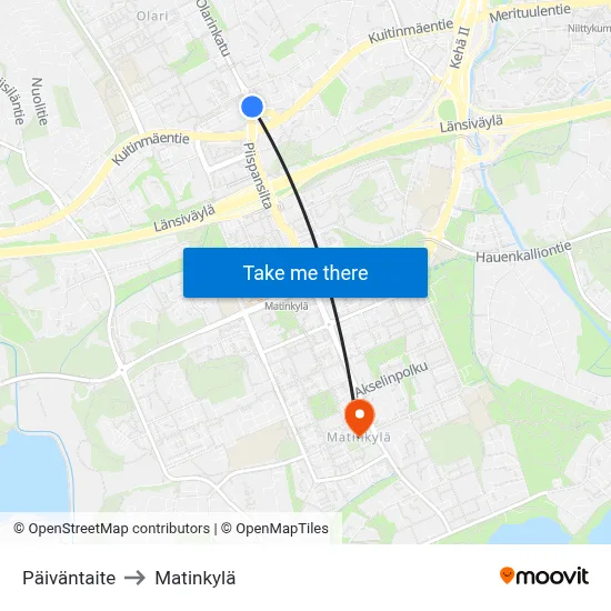 Day's Turn to Matinkyla map