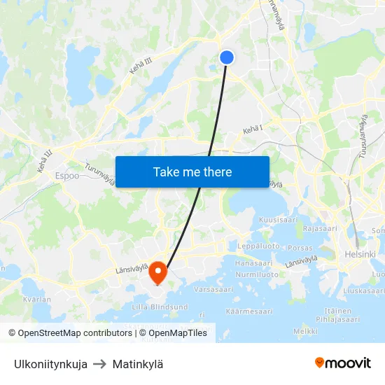 Outer Meadow Lane to Matinkyla map