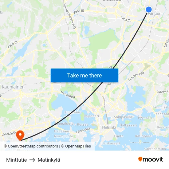 Mint Road to Matinkyla map