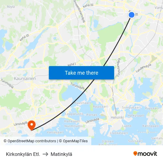 Church Village Interchange to Matinkyla map