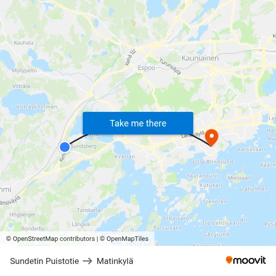Sundet Park Road to Matinkyla map