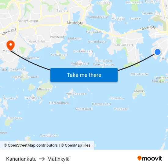 Canary Street to Matinkyla map