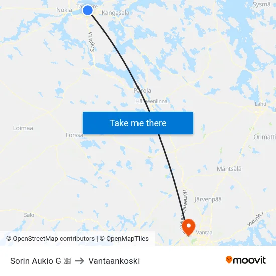 Sorin Aukio G 🚏🛍️ to Vantaankoski map