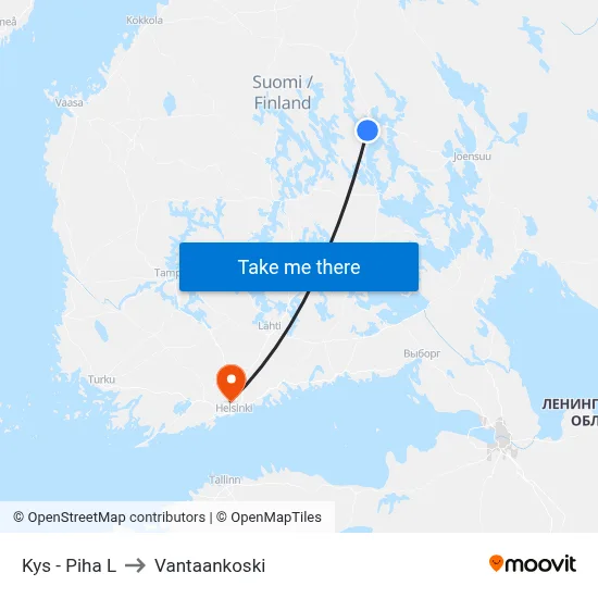 KYS - Yard L to Vantaankoski map