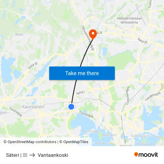 Säteri | 🏢🌳 to Vantaankoski map