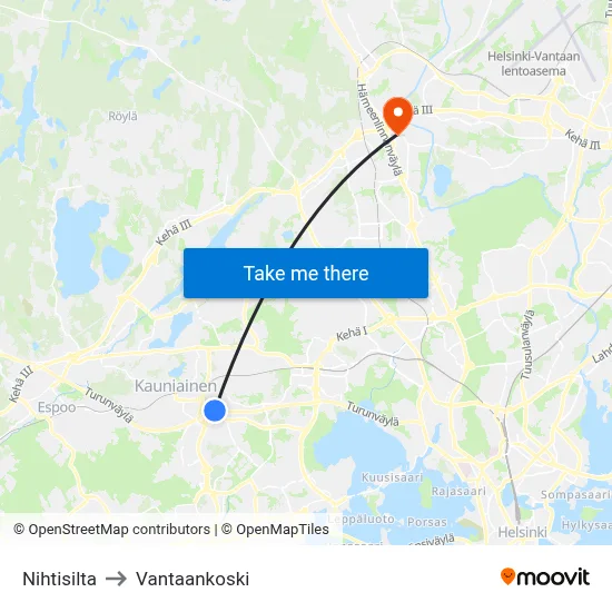 Nihtisilta | 🏢 to Vantaankoski map
