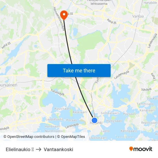 Elielinaukio | 🚆 to Vantaankoski map