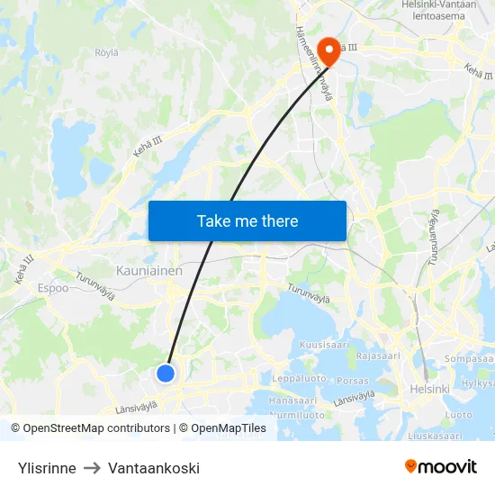 Upper Slope to Vantaankoski map