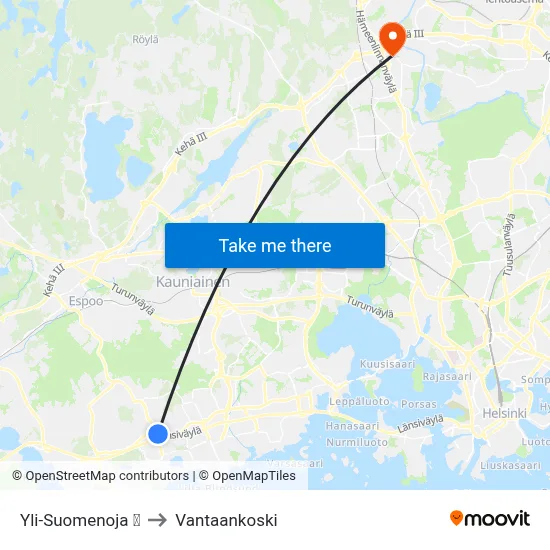 Yli-Suomenoja 🛍️ to Vantaankoski map